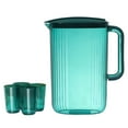 thumbnail image 2 of Large Capacity Cold Water Bottle Mug Set, 1.1l Plastic Pitcher with 4 Cups, & Leak-proof for Fresh Drinks, Ideal for Iced Tea, Lemonade & Family Gatherings,Vsgery, 2 of 6