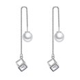 thumbnail image 1 of Pendientes de joyería femenina con temperamento Pendientes de moda de perlas de aleación de plata ------Código de producto 78898, 1 of 5