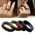 thumbnail image 5 of HOOUN Unisex Silicone Ring Rubber Bands Antibacterial Stainless Steel Finger Rings-30-10, 5 of 9