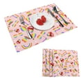 thumbnail image 1 of DouZhe Polyester Placemats Ensemble de 4, Motif Arc-en-Ciel LGBT Mois de la Fierté Résistant à la Chaleur Place Mats pour Table à Manger, 12 Pouces x 18 Pouces, 1 of 6