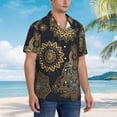 thumbnail image 5 of Mandaraji And Elephant Head Hawaiian Shirts For Men, Summer Short-Sleeve Relaxed-Fit Button-Down Shirts Large, 5 of 9