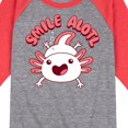 thumbnail image 3 of Instant Message - Smile Alotl - Toddler And Youth Raglan Graphic T-Shirt, 3 of 7
