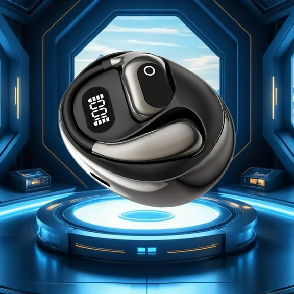 Open Ear AC210 Headphones, Bluetooth 5.4 Earphones Stereo Sound, Wireless Headphones 30 Hours Playback, Type-C Charging, IPX5 Waterproof Open Ear Earbuds(Black)