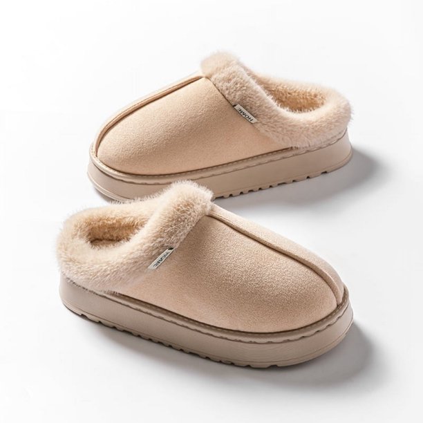 Zapatillas mullidas de moda para mujer para otoño e invierno, zapatillas Unisex cálidas y antideslizantes con suela gruesa de EVA para interiores para invierno