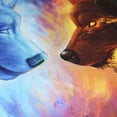 thumbnail image 2 of Hielo Fuego Lobo Nativo Americano Juego de Cama Lt10, 2 of 6