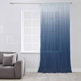 thumbnail image 3 of Navy Blue Ombre Semi Sheer Curtains Drapes for Living Room,Bedroom,French Doors Window 72 Inches Long,Modern Abstract Art Gradient Aesthetics Rod Pocket Chiffon Curtain Drapery Voile Draperies Panel, 3 of 6
