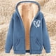 thumbnail image 1 of Chaqueta deportiva informal con capucha y manga larga para mujer, de lana estampada, con capucha y estampado, informal y a la moda., 1 of 4