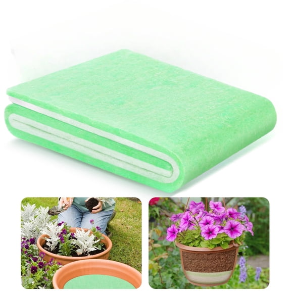 Trianu 47.2" x 11.8" Flower Pot Filler Insert, Green Plant Pot Filler Material-Lightweight Planter Drainage Material for Indoor Outdoor Gardening Plants Container