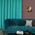 thumbnail image 4 of Deconovo Rod Pocket Blackout Curtains Wave Line with Dots Foil Printed Light Blocking Window Draperies for Bedroom 52 x 54 inch Turquoise 2 Panels, 4 of 8