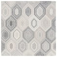 thumbnail image 2 of SAFAVIEH Abstract Benton Geometric Wool Area Rug, Natural/Gray, 6' x 6' Square, 2 of 11