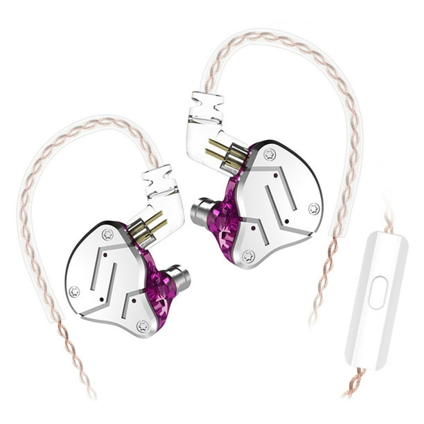 KZ-ZSN Auriculares HIFI Bass Auriculares In Ear Monitor Auriculares (Con Micrófono Púrpura) Hugtrwg Nuevos Originales