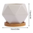 thumbnail image 2 of Raindrops 3 Sets White Rhombus Shaped Ceramic Flower Pots Ideal for Home Decoration and Gardening Novel Flower Pots, 2 of 8