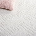 thumbnail image 6 of SAFAVIEH Tahoe Ainsley Geometric Shag Runner Rug, Ivory, 2' x 9', 6 of 7