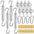 thumbnail image 1 of Ensemble de Quincaillerie pour Voile d'Ombrage 80 Pcs en Acier Inoxydable, Robuste, Kit d'Installation d'Ombre Solaire, Triangle Rectangle Carré pour Jardin Extérieur, Patio, Cour, 1 of 9