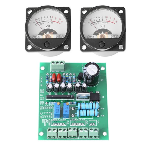 Warm Back Light Recording,2x pcs VU Meter Audio Level Amplifier VU Panel Meter Masterfully Created