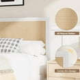thumbnail image 2 of 4 EVER WINNER Queen Size Bed Frame, Rattan Bed Frame with Natural Rattan Headboard and Footboard, No Box Spring Needed, White, 2 of 7