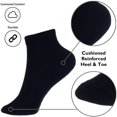 thumbnail image 3 of 3-12 Pairs Mens Plain Solid Cotton Sports Ankle Athletic Socks Low Cut Size 9-13, 3 of 7