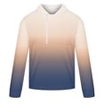 thumbnail image 3 of Sudadera informal con capucha y estampado de teñido anudado y media cremallera para hombre Pompotops  oipoqjl52184, 3 of 4
