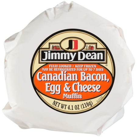 Jimmy Dean Canadian Bacon w/ Egg and Cheese Muffin Sandwich, 4.1 oz., 12 per (Best Bacon Egg And Cheese Sandwich)