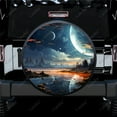 thumbnail image 1 of Fantasy World Colorful Galaxy Polyester Universal Spare Wheel Tire Cover Wheel Covers for Trailer RV SUV Truck Camper, 1 of 5
