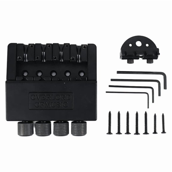 1 Set 4 String Headless Guitar Bridge System Electric Part for Replacement