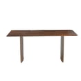 thumbnail image 5 of Benjara Dice 71" Dining Table- Rectangular Top- Dual Base- Brown Sheesham Wood, 5 of 6
