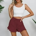 thumbnail image 4 of Baqcunre Shorts for Women Women Casual Shorts Comfy Drawstring Lace Up Elastic Waist Summer with Pockets Wide Leg Shorts Gym Shorts Women Lounge Shorts Women, 4 of 8