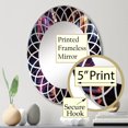 thumbnail image 3 of Designart "Bold Urban Mirage in Colorful Tunnel" Architecture Round Wall Mirror - Industrial Oval Printed Decorative Oversized Mirror - Multiple Color Options, 3 of 4