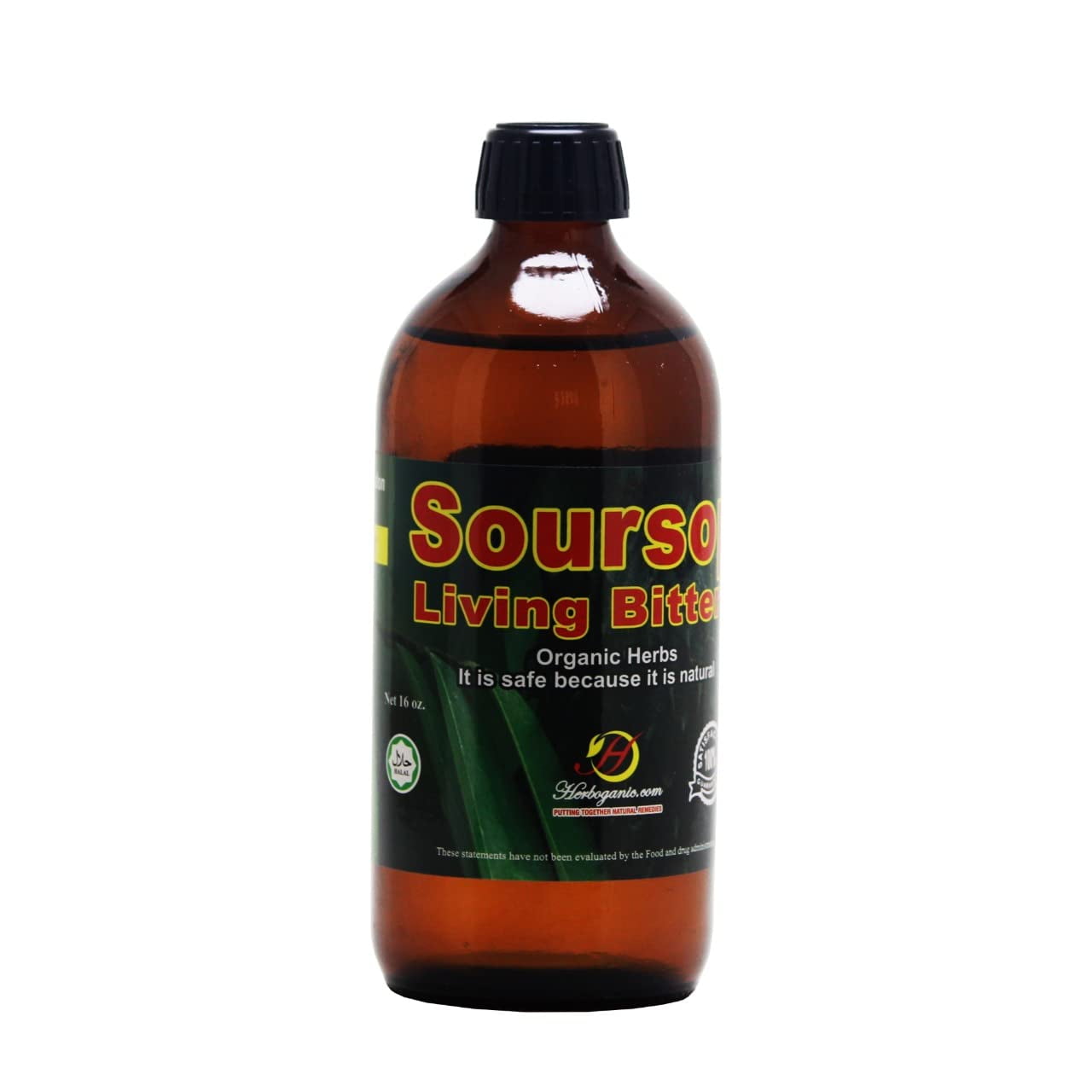 Herboganic Soursop Living Bitters Natural 16 Ounces