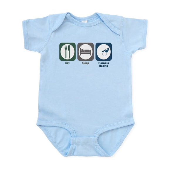 CafePress - Eat Sleep Harness Racing Infant Bodysuit - Baby Light Bodysuit, Size Newborn - 24 Months