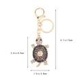 thumbnail image 2 of Worgeous Creative Keychain Alloy Simulation Turtle Bling-bling Keychain Keyring Handbag Decorations Hanging Pendant for Girls Women Lover Gift (Golden and Black), 2 of 8