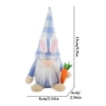 thumbnail image 3 of Muñeco de conejito de Pascua | Adorno de conejo duende sin rostro | Decoración navideña para el hogar | Peluche de tela | Decoración de Pascua para mesa, repisa o para regalar, 3 of 7