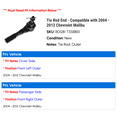 thumbnail image 2 of Tie Rod End - Compatible with 2004 - 2012 Chevy Malibu 2005 2006 2007 2008 2009 2010 2011, 2 of 2