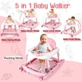 thumbnail image 3 of XIOYIG 5 in 1 Baby Walker, Music and Lights Walker for Baby Boy Girls 6-18 Months, Foldable Baby Walkers with Wheels and Bouncer Combo Portable, Toddler Infant Walker with Adjustable Height, 3 of 7