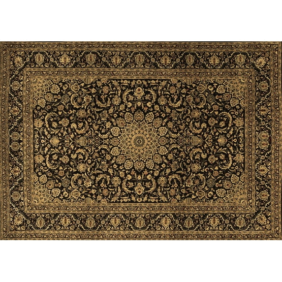 Ahgly Company Indoor Rectangle Medallion Brown Traditional Area Rugs, 4' x 6'