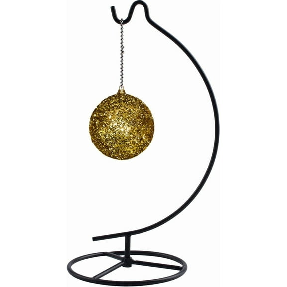 Black Ornament Display Stand, 1 Pack Glass Ball Air Plant Holder Ornament Stand Holder Iron Stand Christmas & Wedding Ornaments for Home and Office Decor