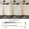 thumbnail image 3 of Tower Fan 24" Small Ceiling Fan with Light remote control ,Modern Low Profile black Ceiling Fan, 6-Speeds Quiet Reversible DC motor for Bedroom,Kitchen,Box Fan, 3 of 7