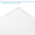 thumbnail image 4 of Uxcell 4" x 8" Small White Mini Tray Plastic Rectangular Wooden Serving Trays White, 4 of 6