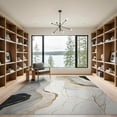 thumbnail image 2 of ODIKA 9'x12' Washable Area Rug Non-Slip, Chair-Friendly Abstract Way Minimalist Swirl Freeform Lightweight Throw Entryway for Dining Room, Basement, Large Office, 2 of 7