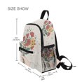 thumbnail image 3 of FORMRS School Backpack with Front Zippered Pocket 12" Student Travel Daypack, Beige Cute Flower, 3 of 6