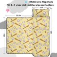 thumbnail image 5 of Baseballs and Crossed Bats Pale Yellow Teens Toddler Nap Mat with Pillow, Sleeping Mat Bag for Preschool Daycare 59"x22", 5 of 6