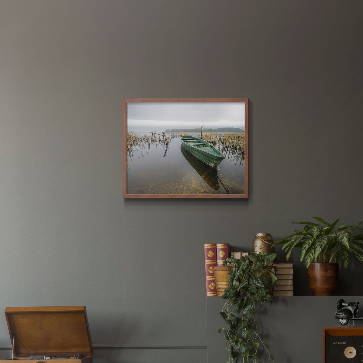 Green One by Mike Calascibetta - Restickable Framed Giclée Print