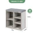 thumbnail image 3 of Kojooin Shoe Storage Bench for Entryway, 5-Cubby Organizer with Cushion, Adjustable Shelves and Accessories Bag, 3 of 9