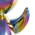 thumbnail image 5 of 13, 11"H Multi Colored Ceramic Abstract Balloon Inspired Rabbit Sculpture with Rainbow Shimmer Finish, by DecMode (2 Count), 5 of 9