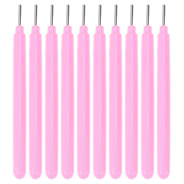 10pcs herramientas de quilling de papel quilling de papel pluma ramificada papercraft herramienta de bricolaje pluma rosa claro