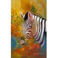 thumbnail image 2 of Stevenson, Graeme 21x32 Gold Ornate Wood Framed with Double Matting Museum Art Print Titled - Zebra Days, 2 of 4