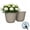 Beige, variant on Lark & Vine Kensington Resin Planter, Durable and Light Weight, 15.9" x 15.9" x 12.6", White, Set of 2