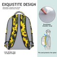 thumbnail image 5 of Sunflower Backpack for School,Cute School Bag,Schoolbag with Adjustable Shoulder Straps & Padded Back,15.3"x11"x6.7", 5 of 6