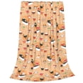 thumbnail image 2 of Honeii Funny Sushi Print Fleece Blanket - Throw Blanket for Bed, Sofa, Couch, Camping, and Travel , Microplush Ultra Soft Warm Blanket-60"x50", 2 of 7