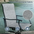 thumbnail image 4 of Vicllax 7-Piece Outdoor Patio Dining Set Metal Swivel Chairs & Round Steel Table with Umbrella Hole, 4 of 10